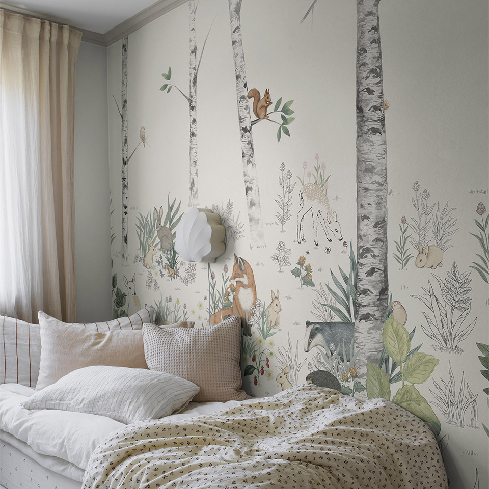 Barnerom Veggmaleri med tapet