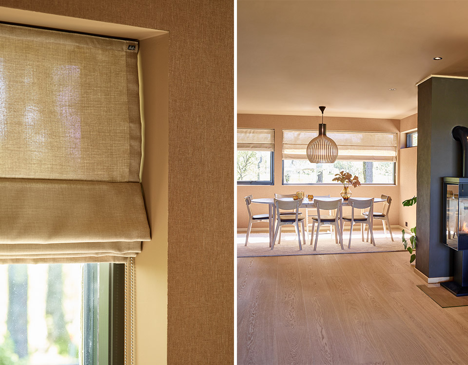 Bilde av stue med peis