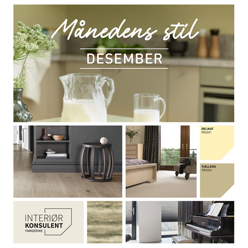 Moodboard av månedens stil for desember