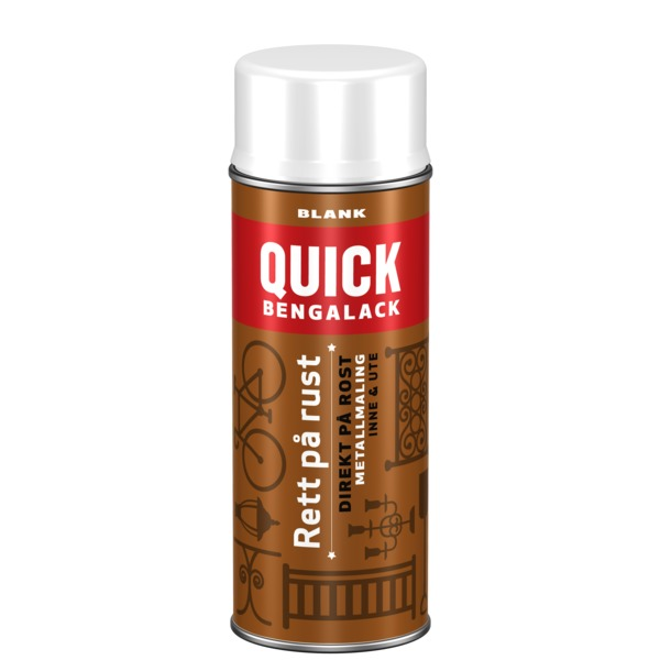 Scanox Quick Bengalack Rett På Rust Spray Hvit Blank 400ml