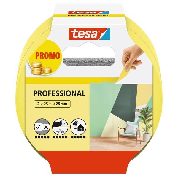 Tesa Maskeringstape Precision 2 pk - 25 mm x 25 m