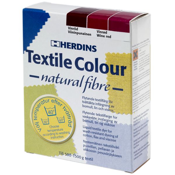 Herdins Textile Colour Natural Fibre Tekstilfarge 285gr 703 Vinrød