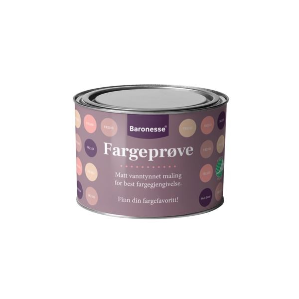 Baronesse Matt Fargeprøve 0,5 l - Hvit base
