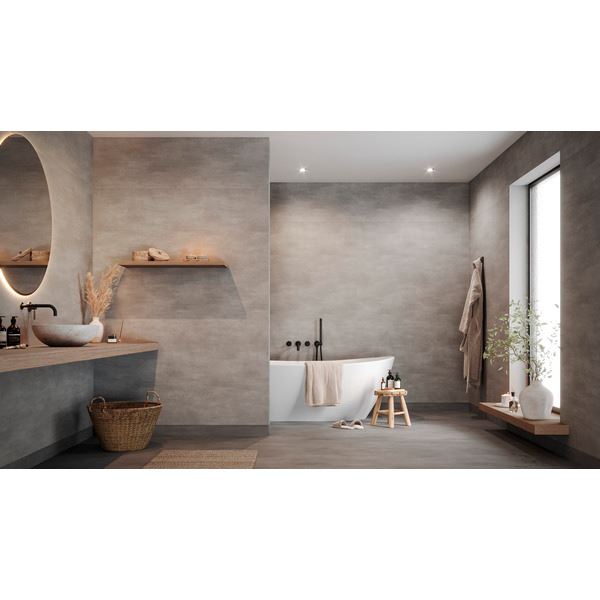 Tarkett Aquarelle Raw Concrete Dark Grey Våtromsvegg 2 m