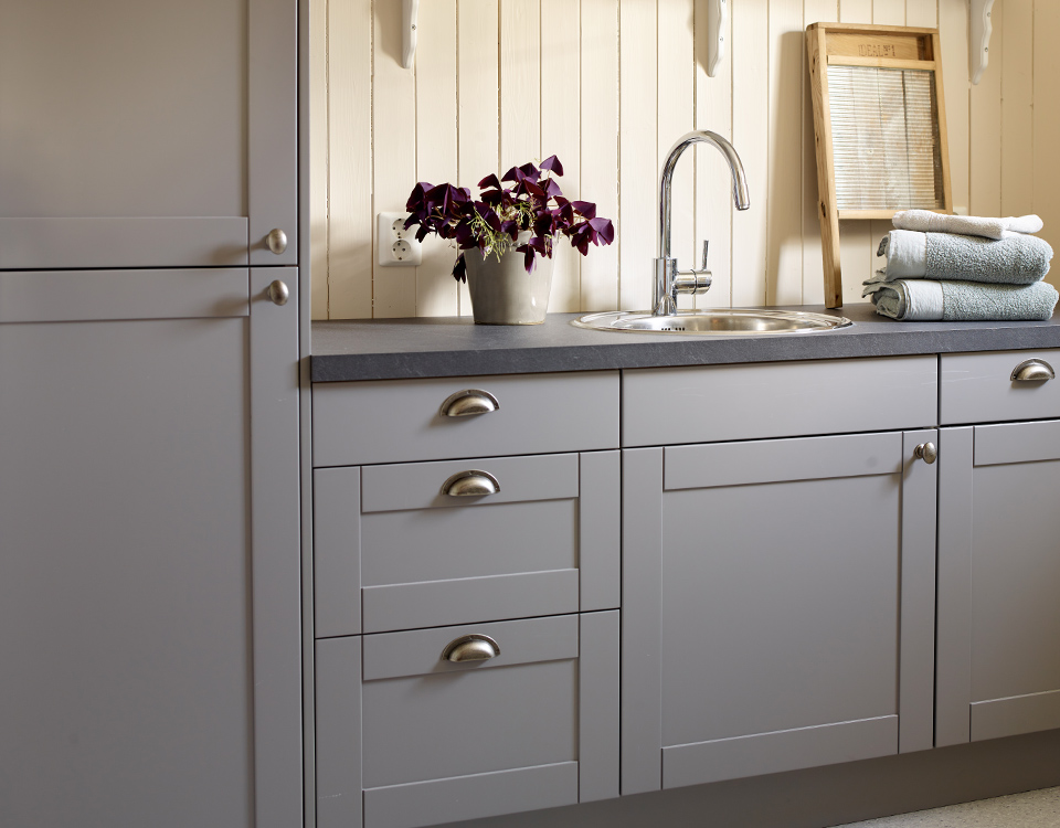 Vaskerom med moderne fronter