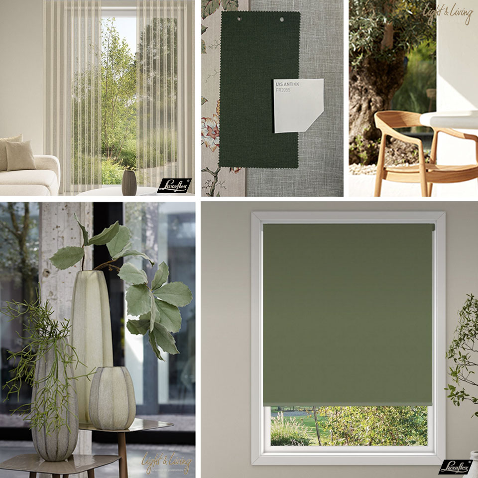 Moodboard av forskjellige produkter og elementer