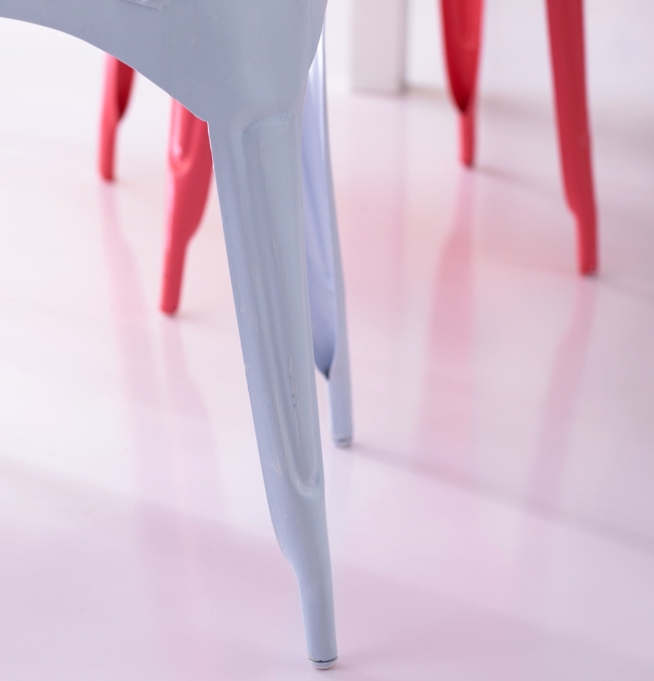 Stolben farget med metallmaling