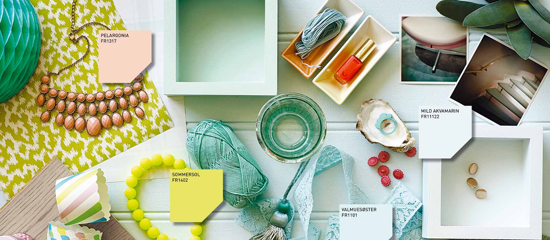 Mood board i årets farge 2014 - blågrønt