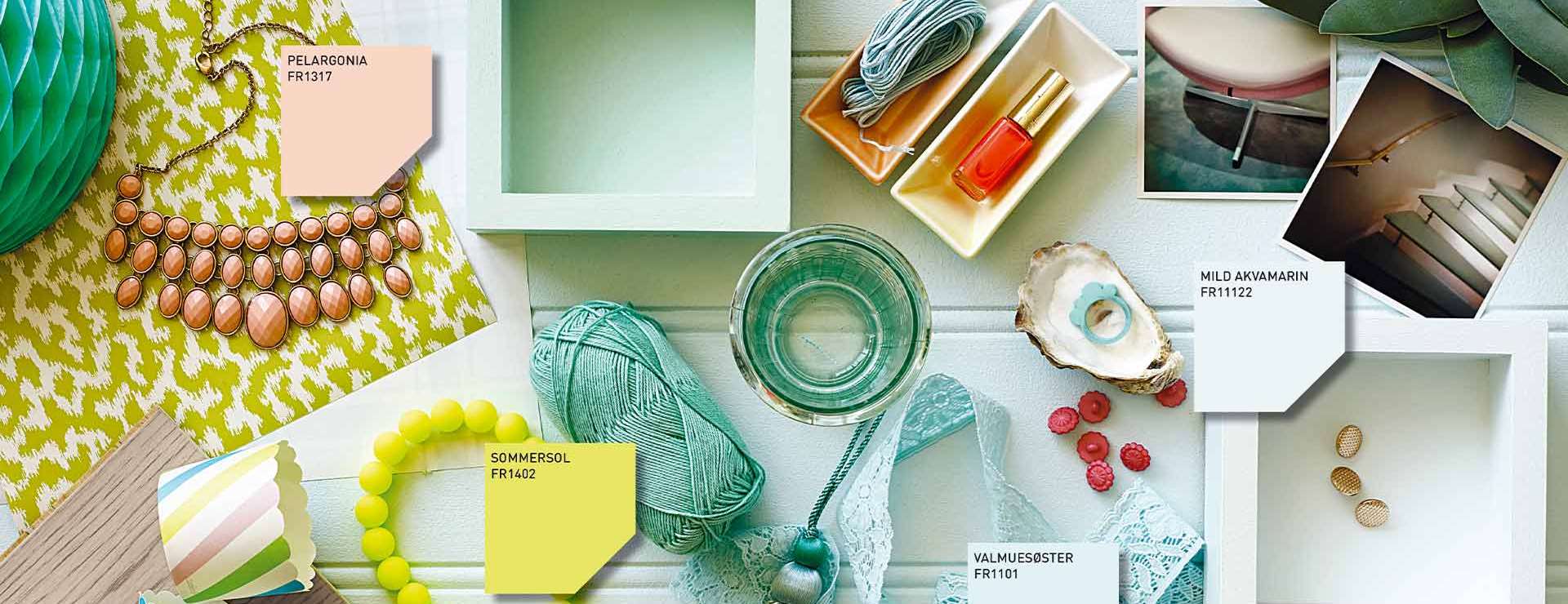Mood board i årets farge 2014 - blågrønt