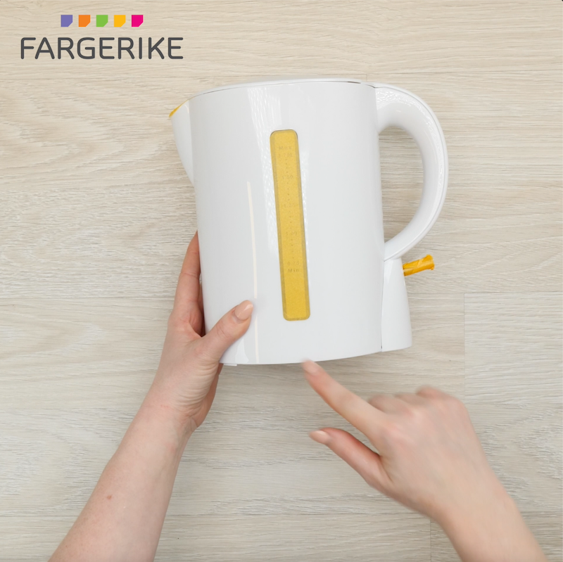 Bilde av en vannkoker med maskering over detaljer