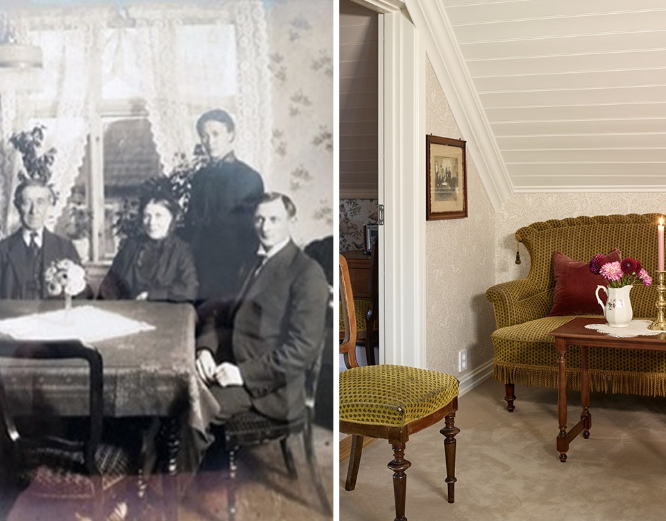 Fotografi og grønne møbler