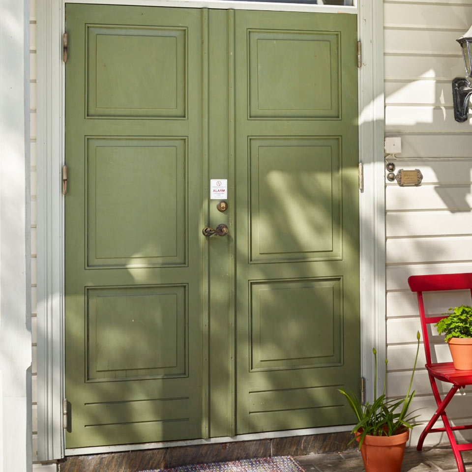 Inngangsdør grønn