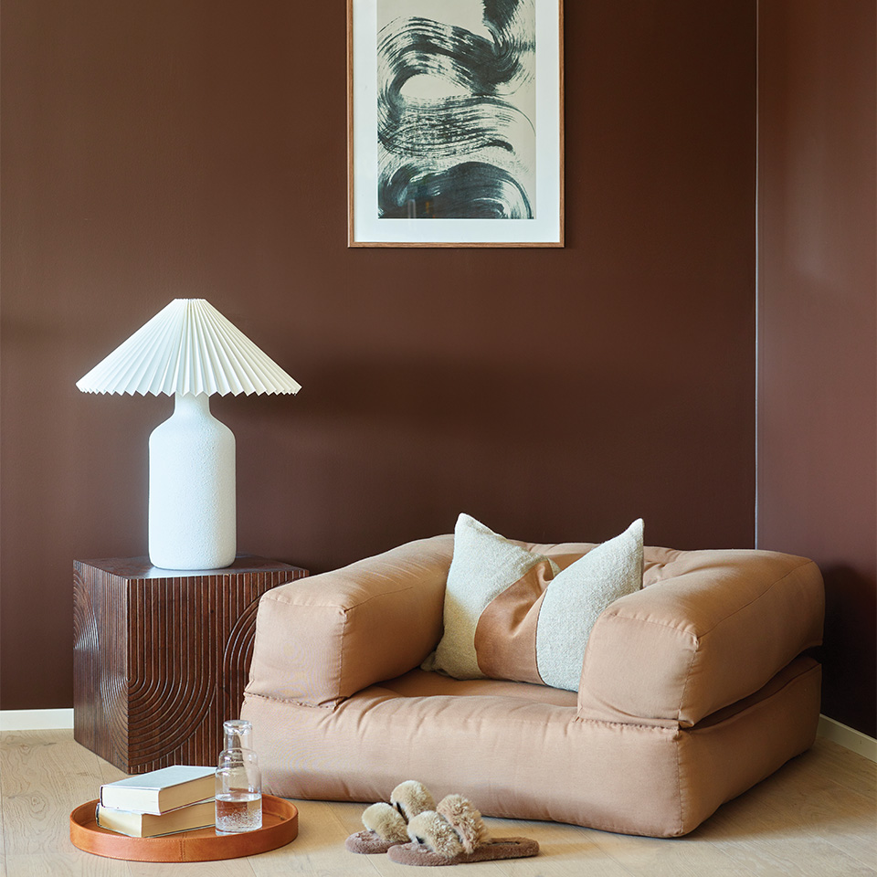 Brun farge vegg trend