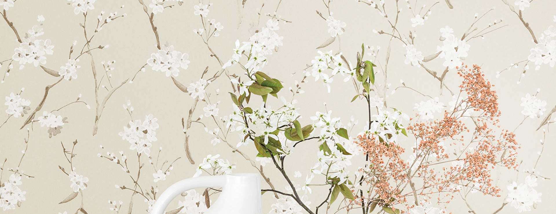 Blomstrete lys tapet