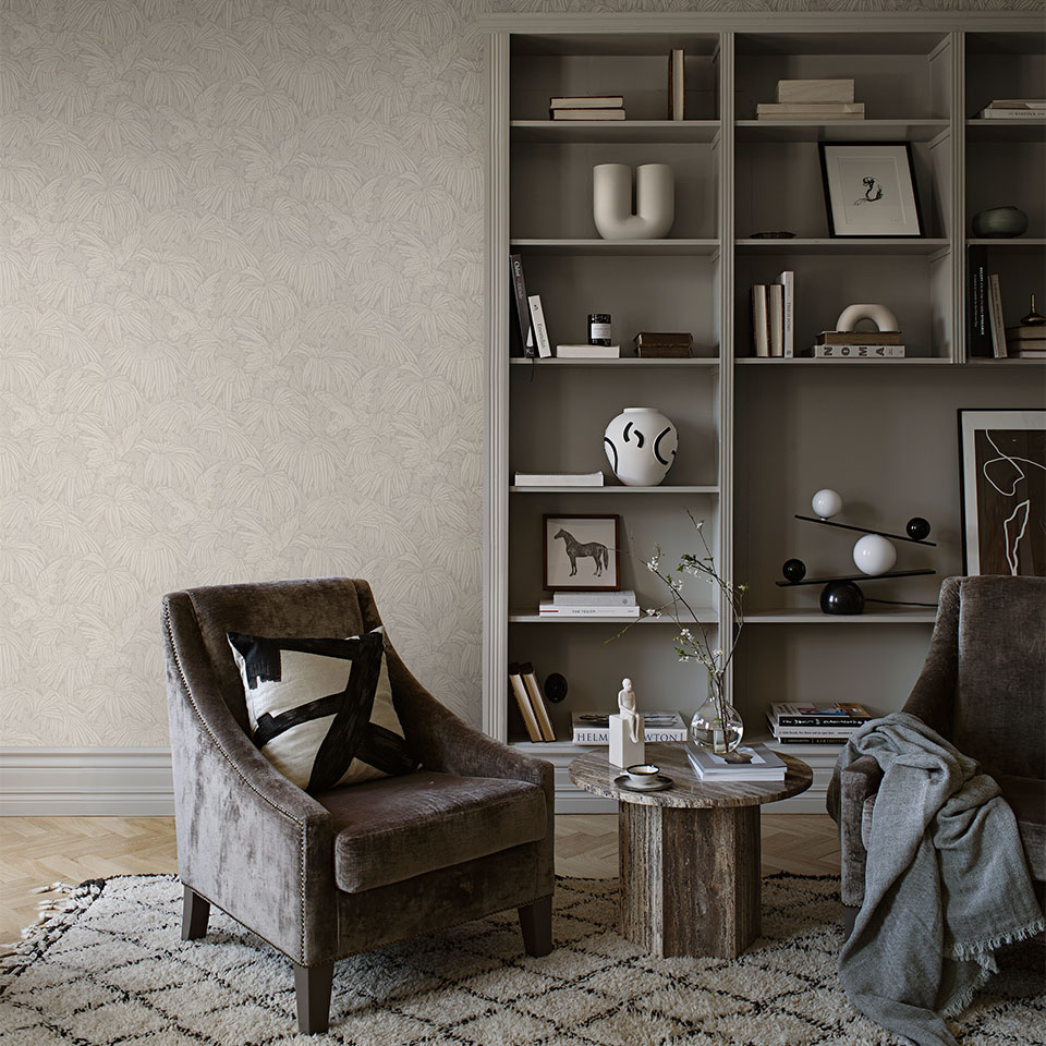 tapet med grønne blader