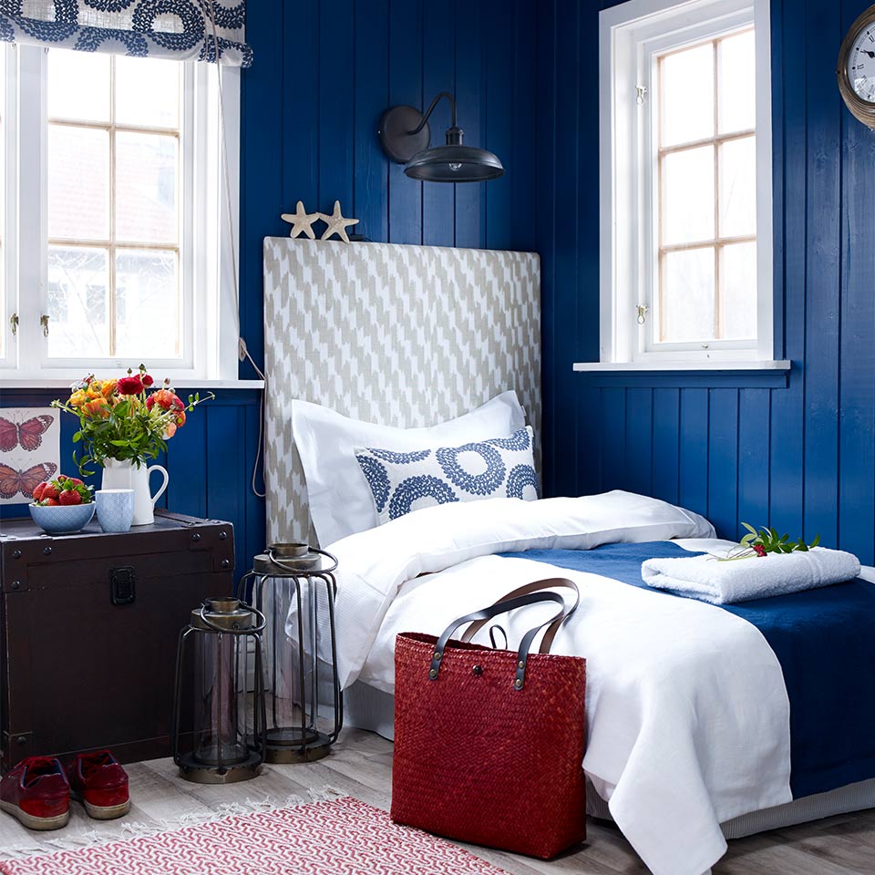 årets farge 2018 blå soverom