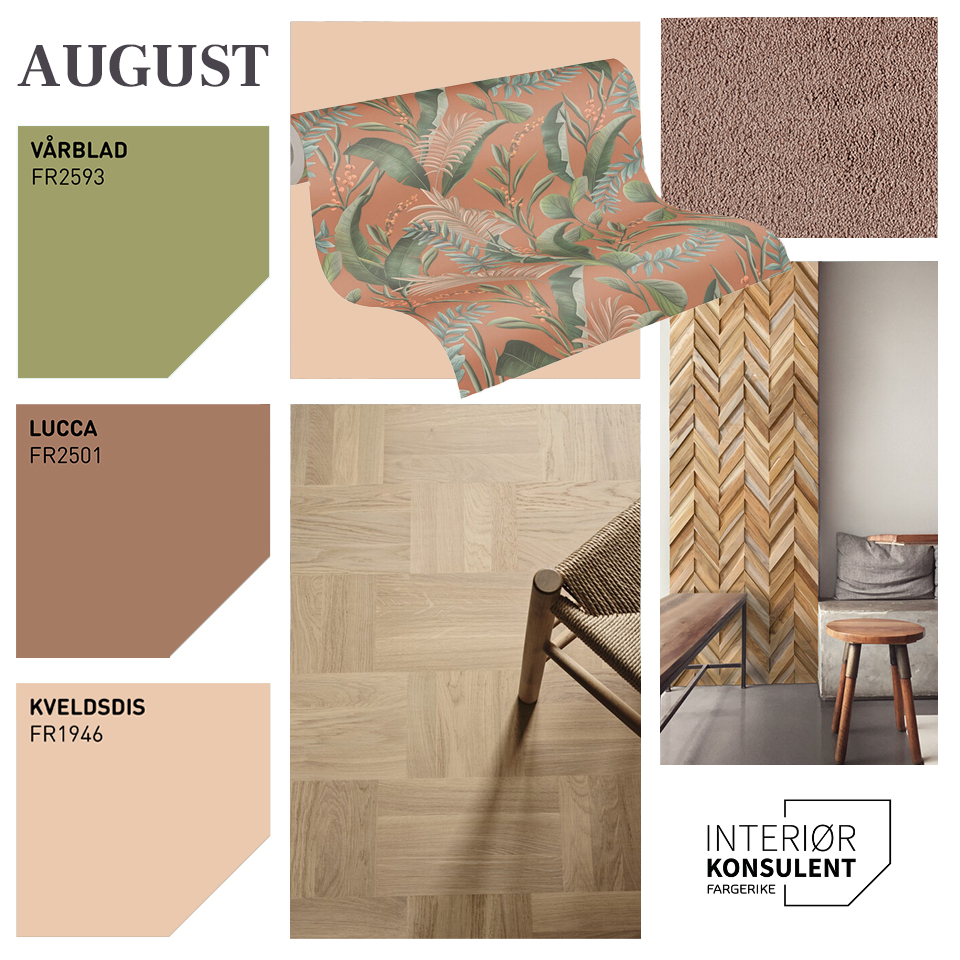 Collage av måneds stil august