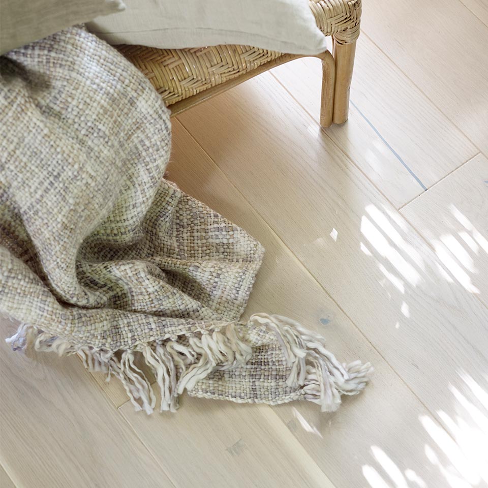 Lyst parkettgulv til soverom