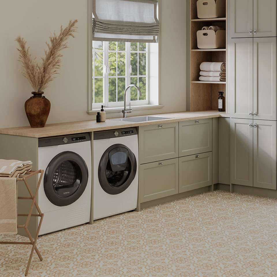 Marmor vinylgulv bad