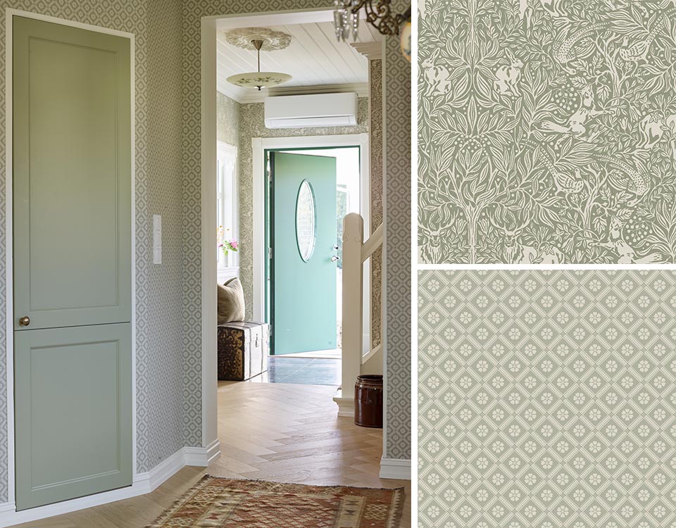 Gang med mønster tapet.