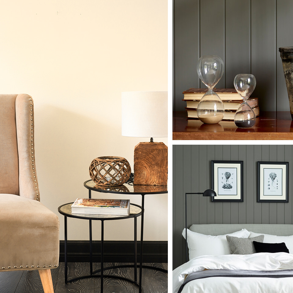 bildecollage av utvalgte farger