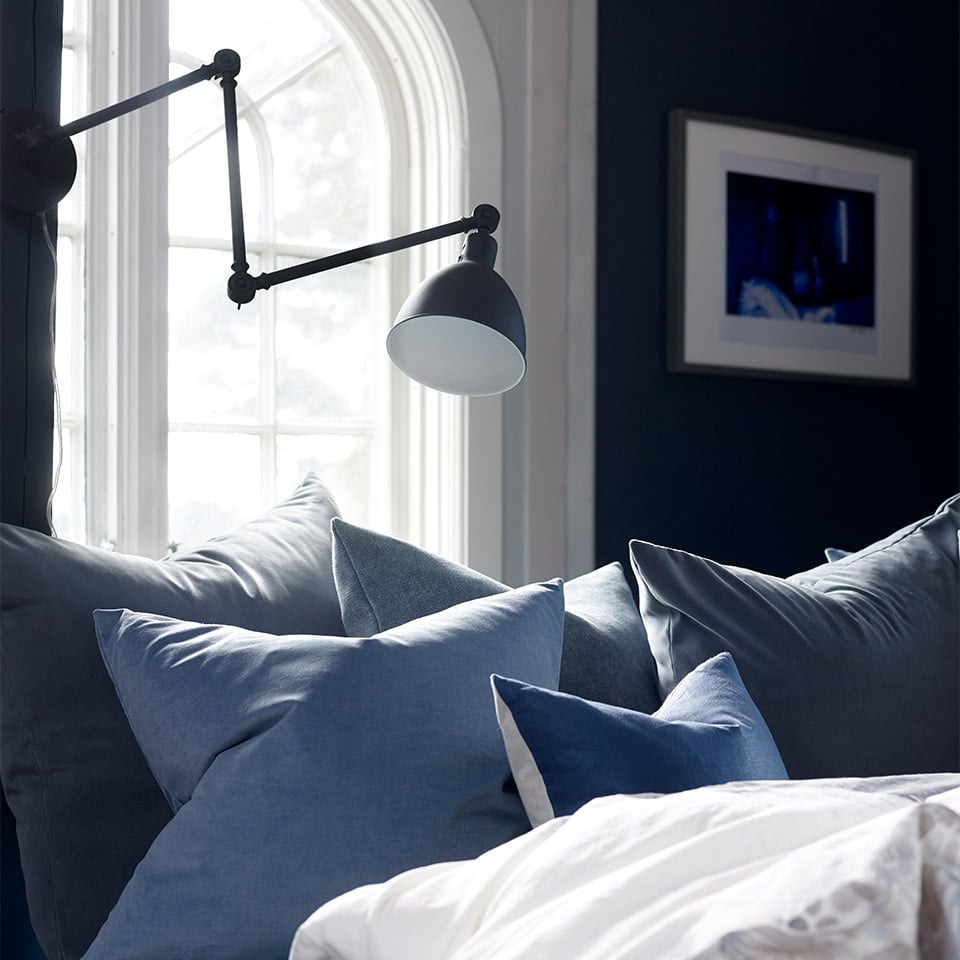 Frostrøyk blå soverom