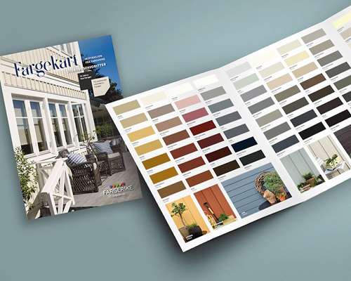 Fargerike fargekart utemaling