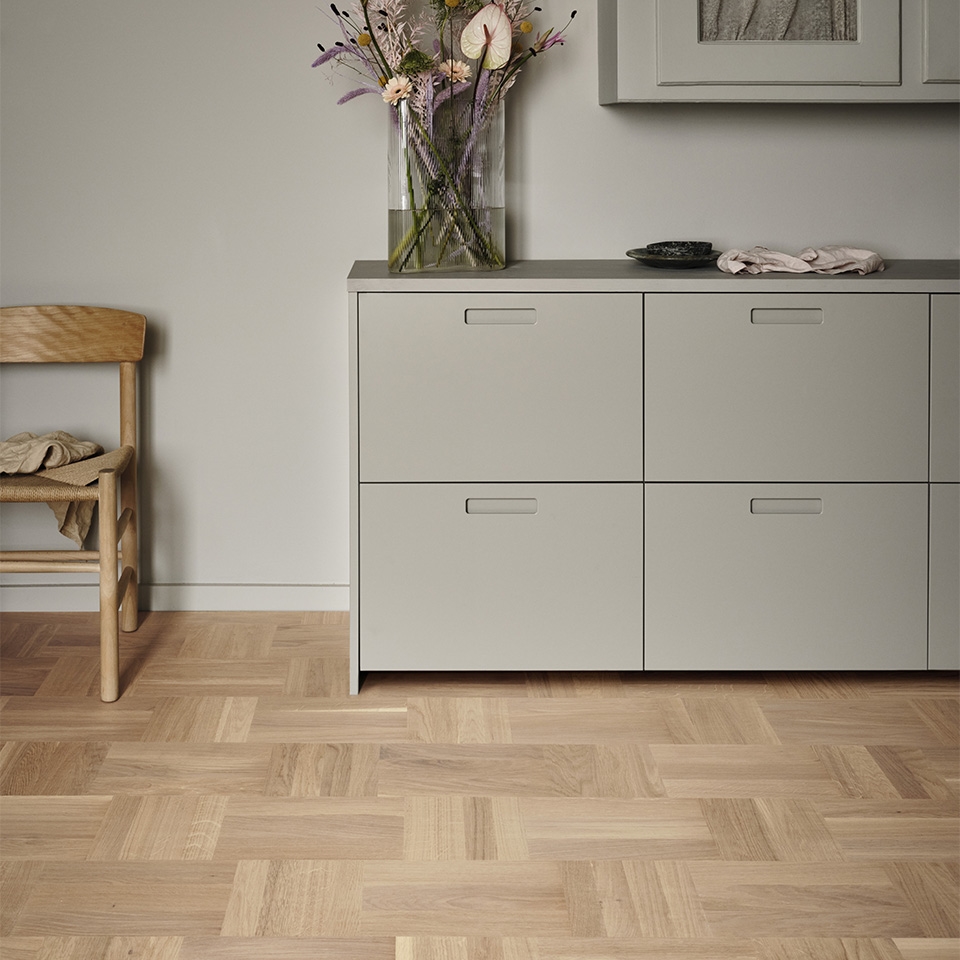 parkettgulv rutemønster