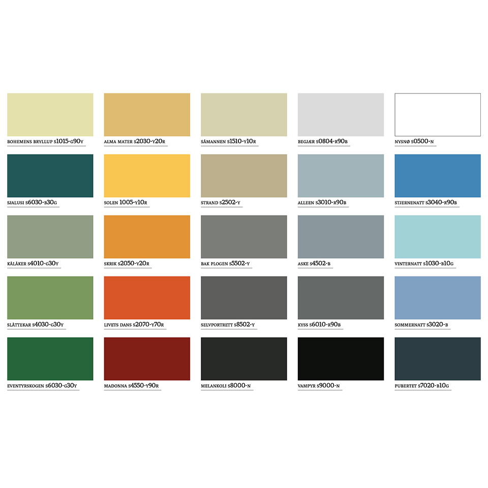 Edvard Much fargepalett Løten