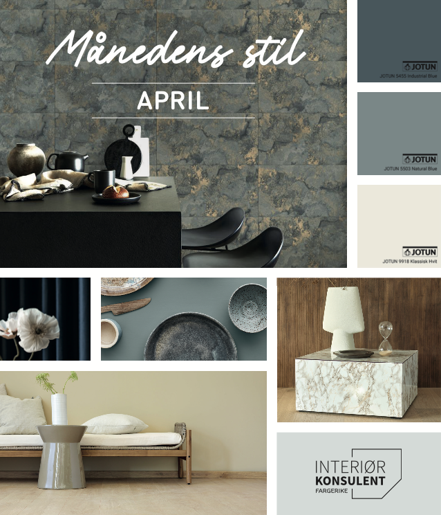 Collage av utstillingen månedens stil april 2026