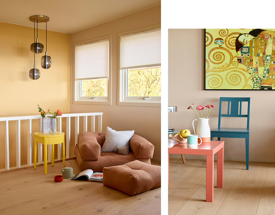 Farger stue og trapp