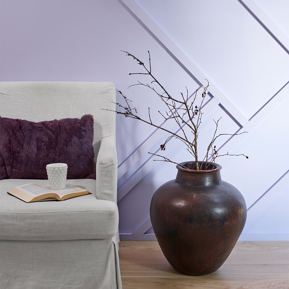 Fløyelsmyk lilla farger