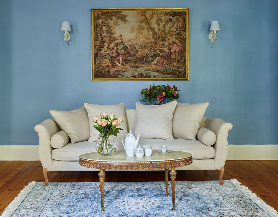 Fransk stue blå