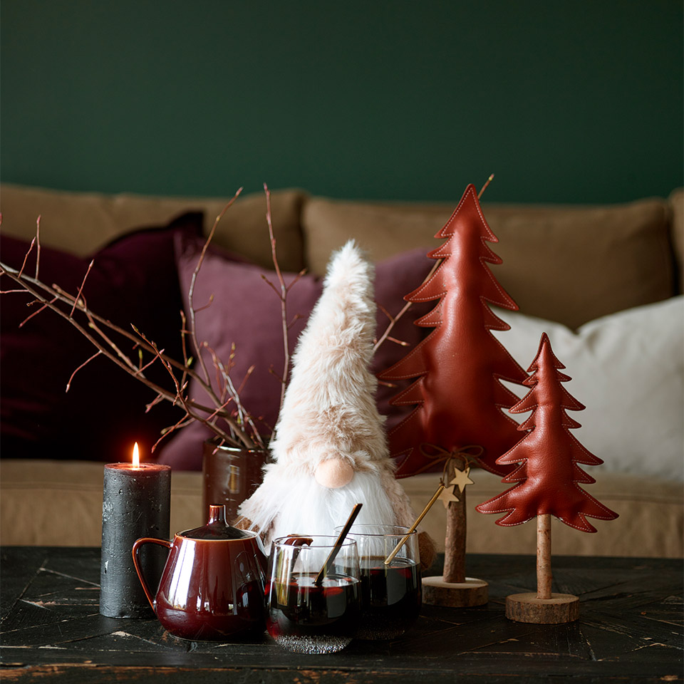 Grønn lilla stue jul