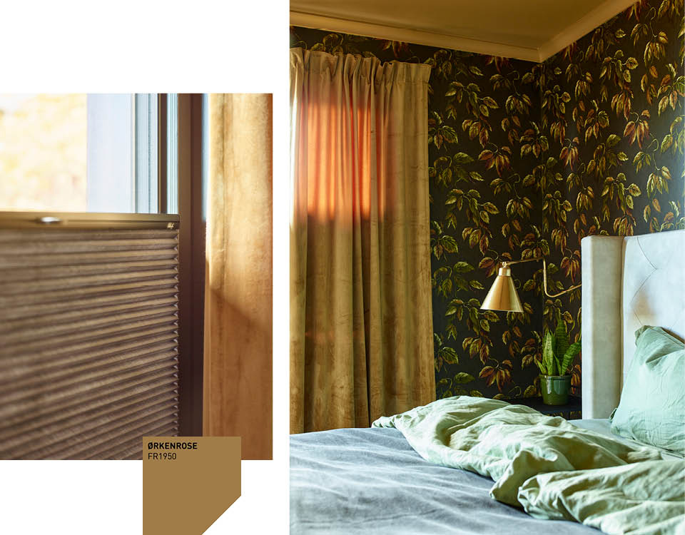 Farger og tapet soverom