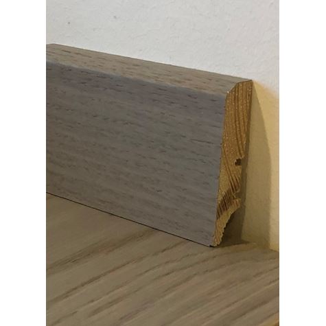 Saga Fotlist Glatt Eik Grå 16x60x220mm