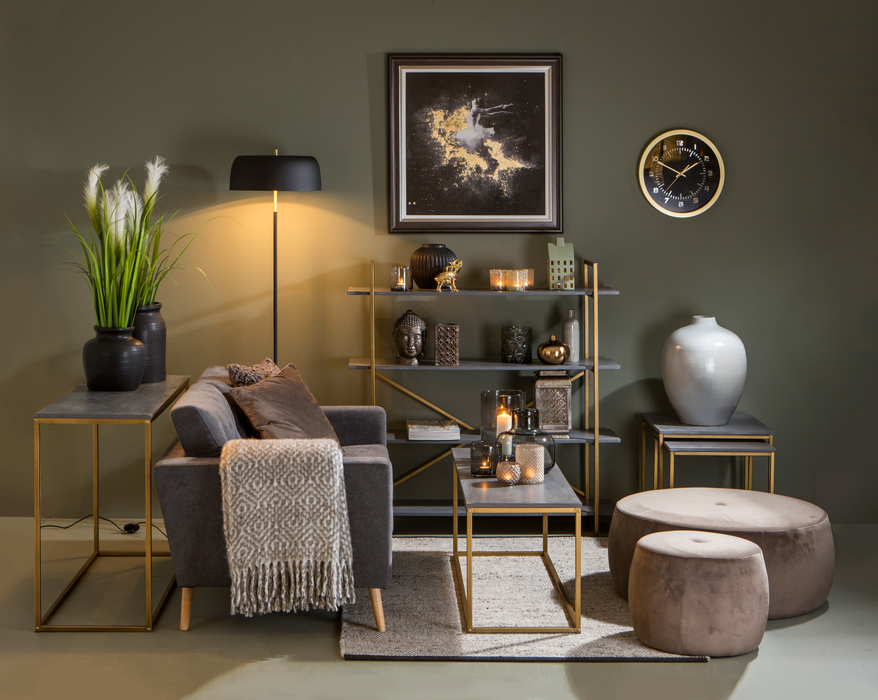 Festival Puff Velvet Grå - 47 cm