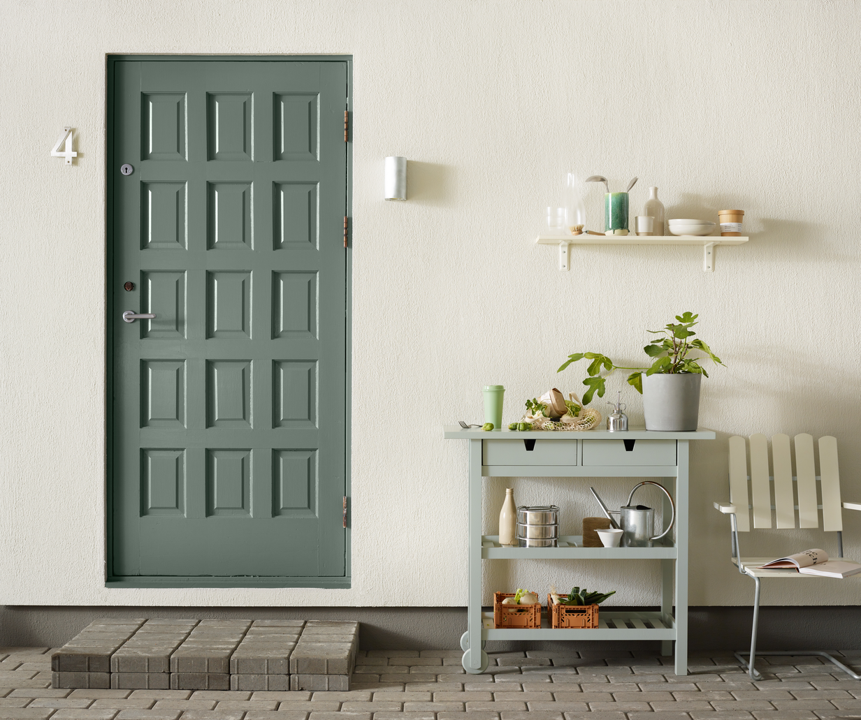 Jotun DryTech Mur 1024 Tidløs_dør Jotun 7119 Stemning_utekjøkken 7163 Minty Breeze.jpg