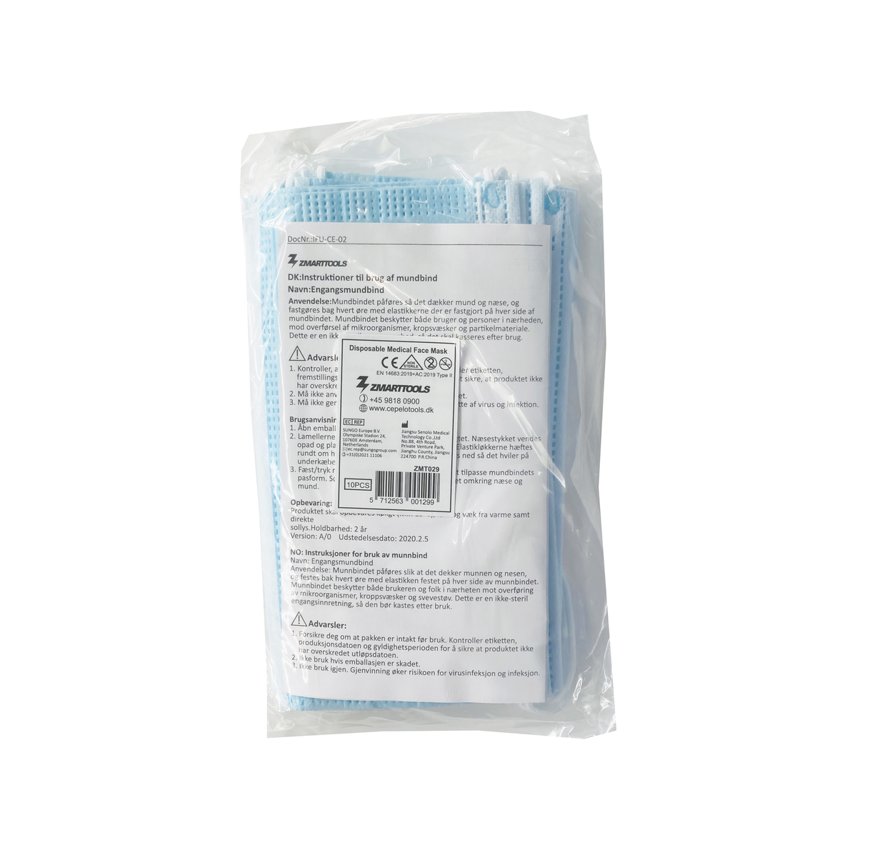 Zmarttools Medisinsk Munnbind Type II - 10 stk