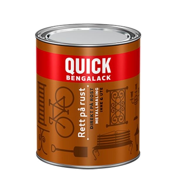 Scanox Quick Bengalack Rett På Rust Hvit 0,75 l
