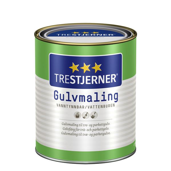 Scanox Trestjerner Gulvmaling Halvblank Hvit 0,75 l