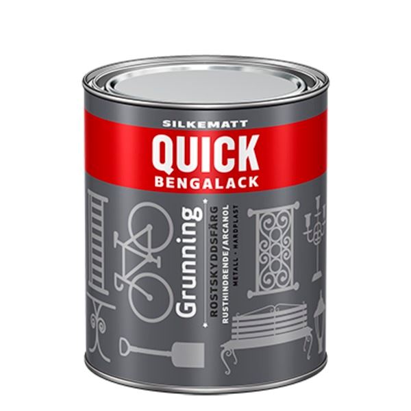 Scanox Quick Bengalack Metallgrunn Sort 0,75 l