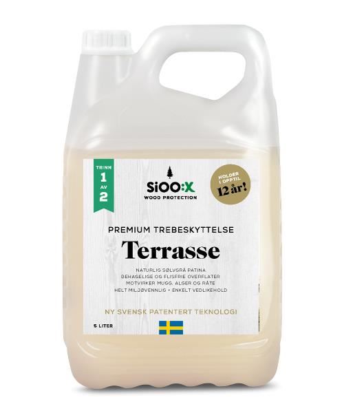 SiOO:X Wood Protection SIOO:X Trebeskyttelse Premium Overflate Steg 1 av 2 for Terrasser
