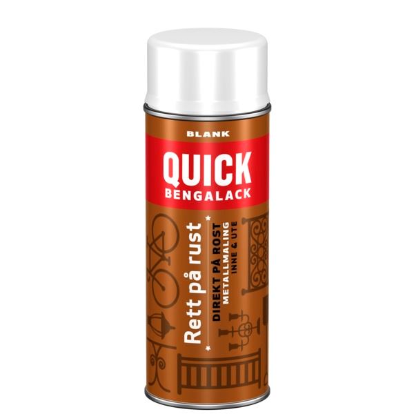 Scanox Quick Bengalack Rett På Rust Spray Hvit Blank 400ml