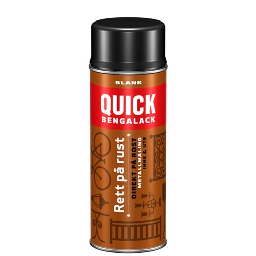 Scanox Quick Bengalack Rett På Rust Spray Sort Blank 400ml