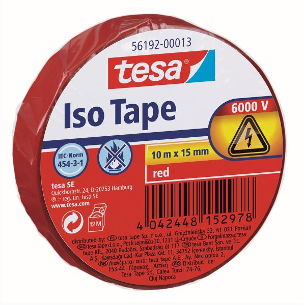 Tesa Elektrotape Rød 15 mm x 10 m