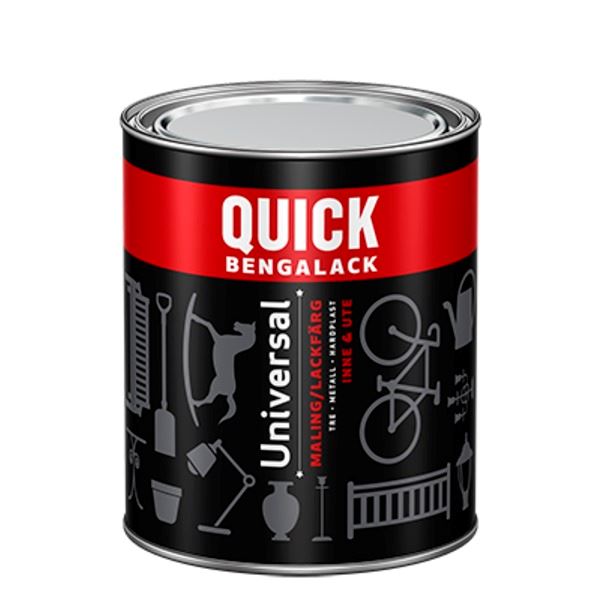 Scanox Quick Bengalack Universal Ferdigfarge Aluminiumfarge 0,75 l