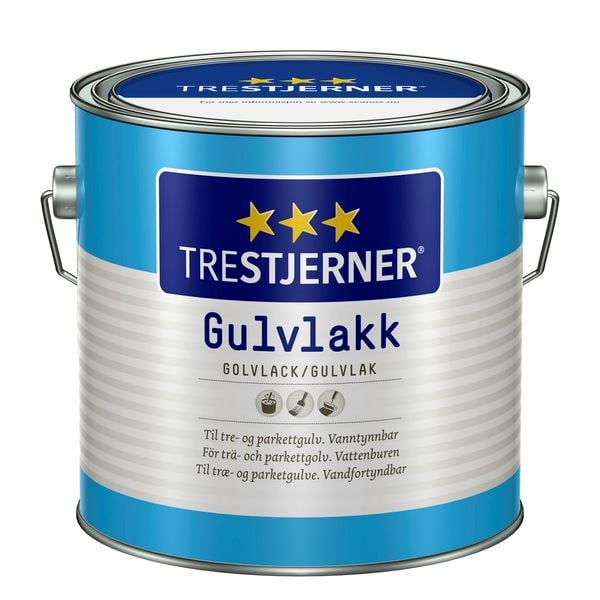 Trestjerner Gulvlakk Vannbasert Silkematt 3 l