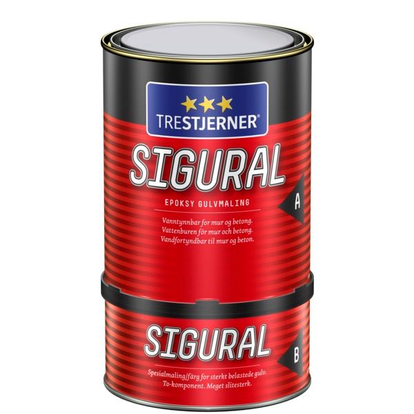 Trestjerner Sigural Epoxy - 23 Varmgrå 1 l