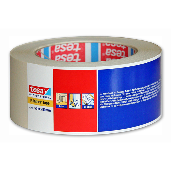 Tesa Maskeringstape 4348 Beige 50 mm x 50 m